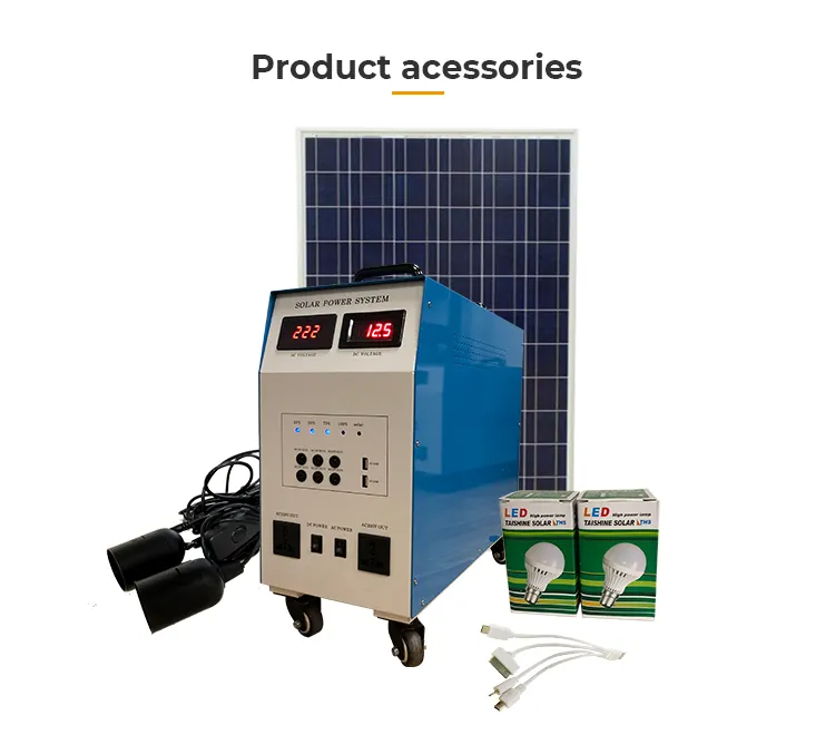 1000W Solar off Grid Home Lighting System Solar Powered Electric Generator