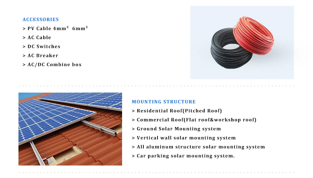 1kw 3kw 5kw Solar Energy System OEM Free Design for Home and Factory Use