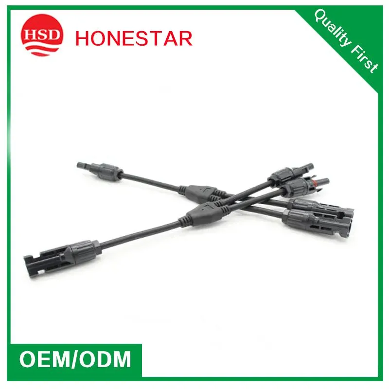 2 in 1 Mc4 Branch Y Adapter Connectors M/M/F for Solar Panels Cable