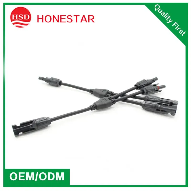 2 in 1 Mc4 Branch Y Adapter Connectors M/M/F for Solar Panels Cable