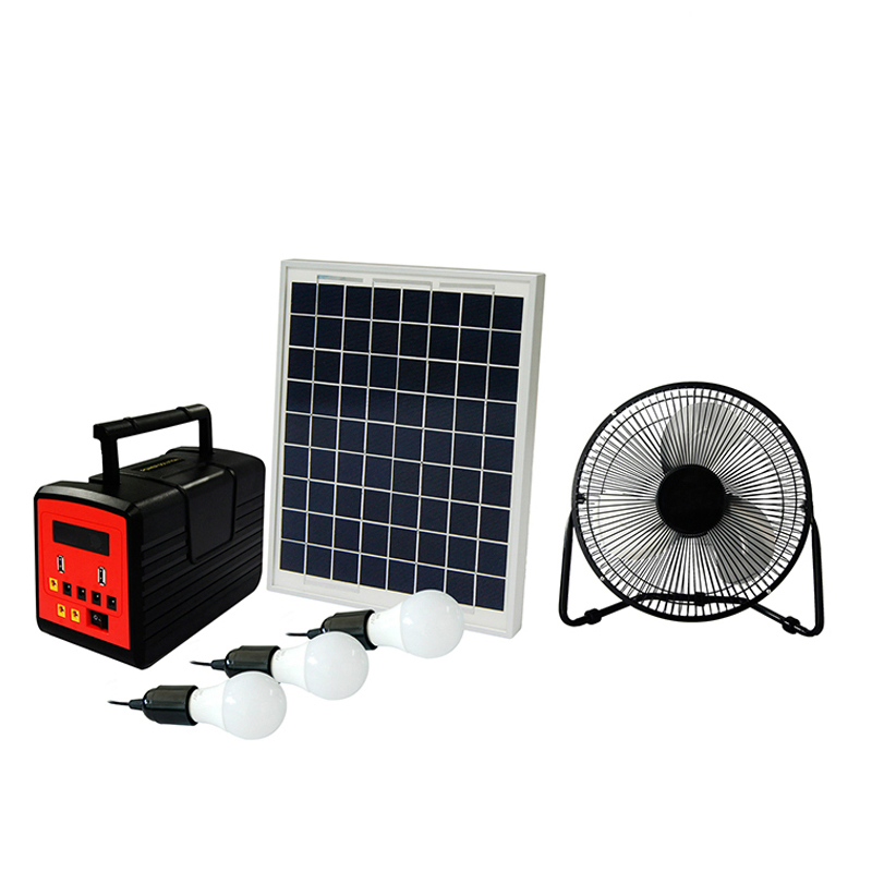 20W Solar Panel Power Energy Generator DC Fan TV Home System in No Electricity Areas