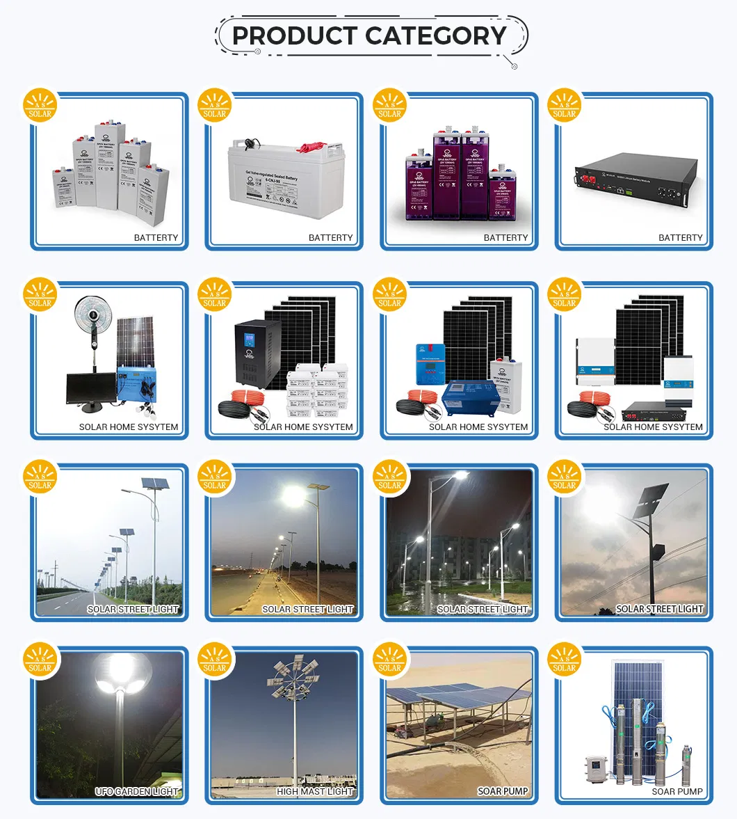 48V LiFePO4 Lithium-Ion Battery Energy Storage Solar Panel Solar Power System