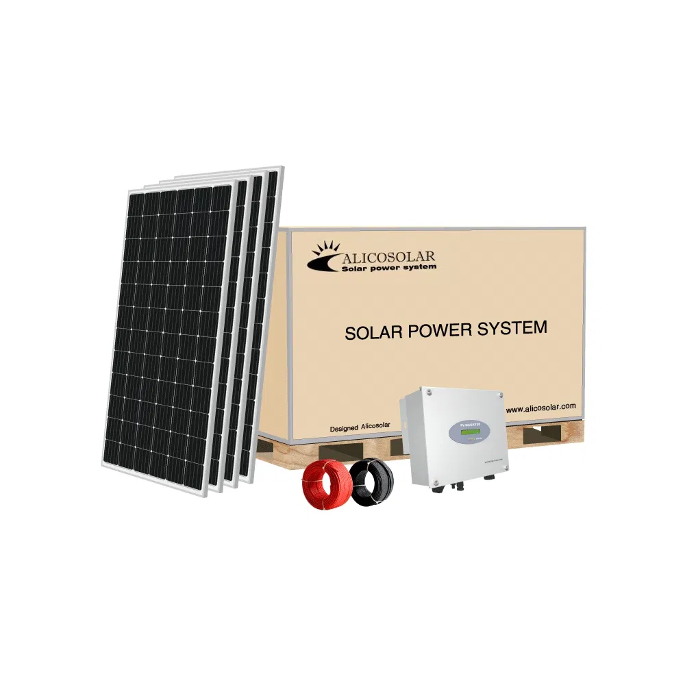 496 Alicosolar High Quality 25kw on Grid Solar System 25000W Solar Power Kit Mono Soalr Panel with CE/TUV/ISO for Home Use
