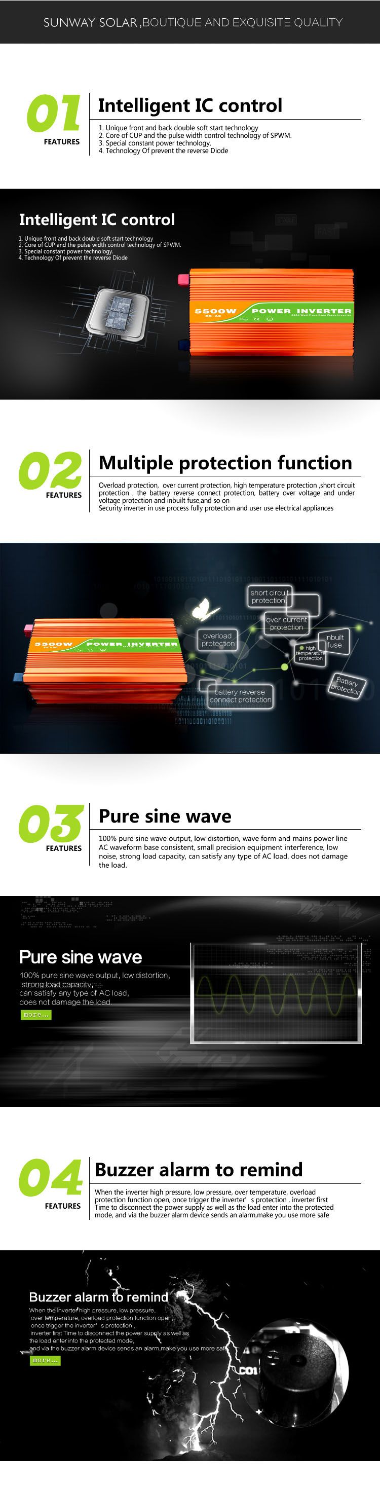 5500W off Grid High Frequency Solar Inverter