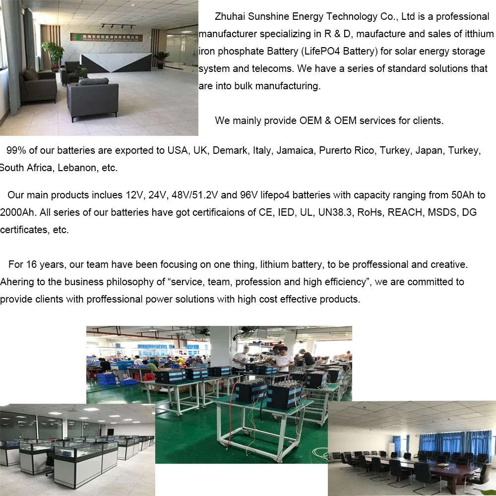 96kwh 48V 2000ah Lithium LiFePO4 Battery Cabinet System for Home Solar Energy