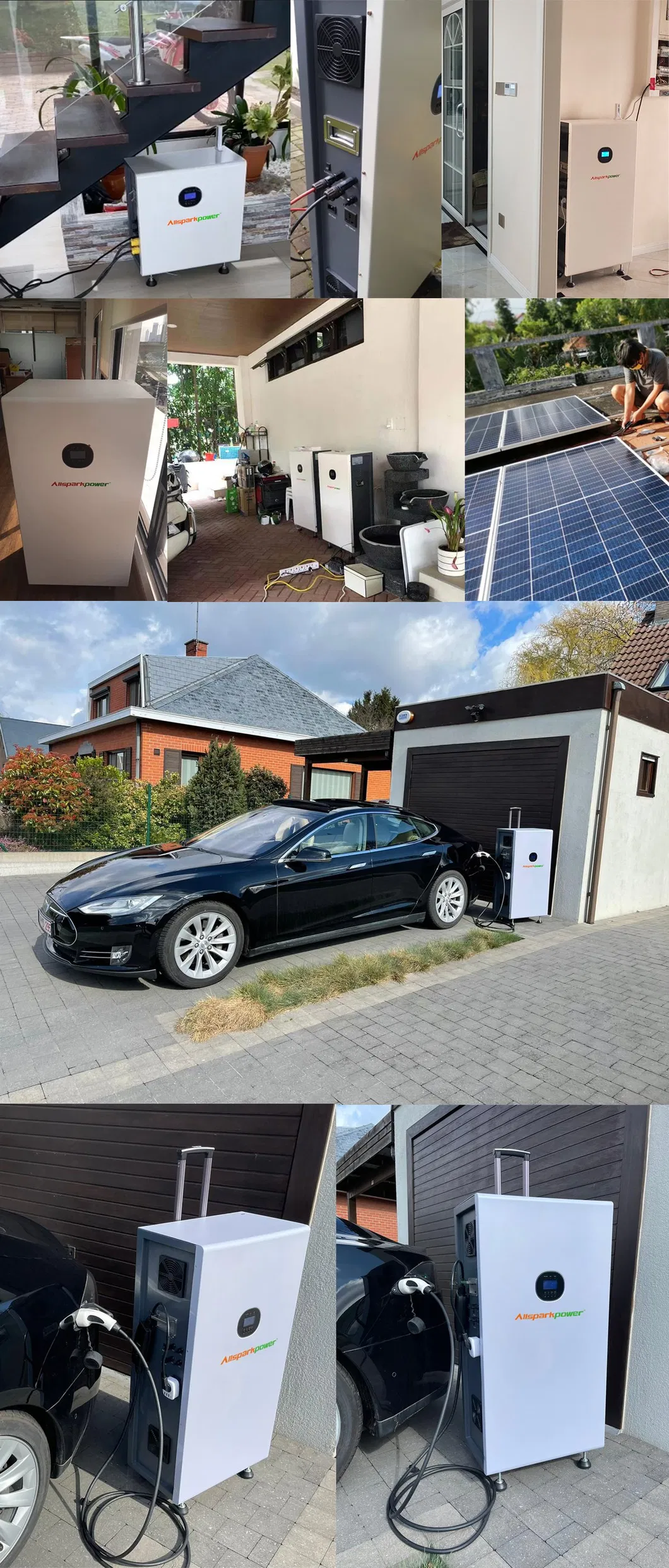 Allsparkpower 3kw off Grid Tied Solar Power System Home Solar Generator with Solar Panel Inverter Battery 4800wh for Home Use Storage System