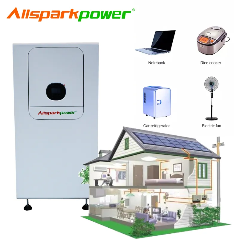 Allsparkpower All in One Solar Energy System 5kw Inverter 9.6kwh 10 Years Warranty Solar Power Station
