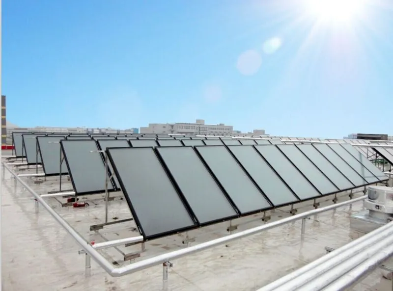 Anti-Corrosion Flat Plate Solar Collector Panel with Selective Blue Sputtering Absorber