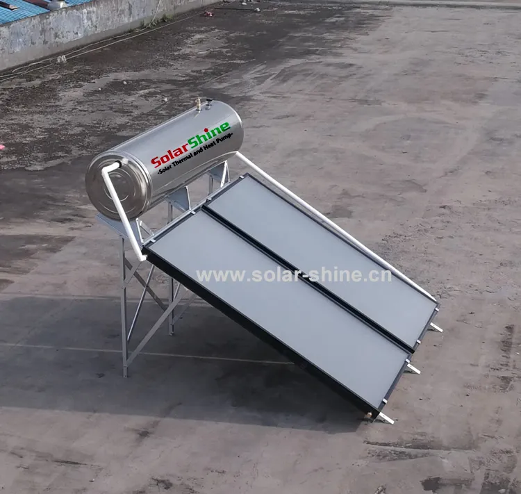 Anti-Corrosion Flat Plate Solar Collector Panel with Selective Blue Sputtering Absorber