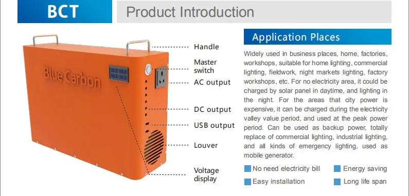Bct Solar Power System 42wh 84wh 0.4kwh 1kwh