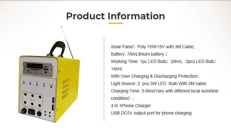 DC 30W Solar System for Lights Fan TV Solar Lighting System for Indoor Lighting System