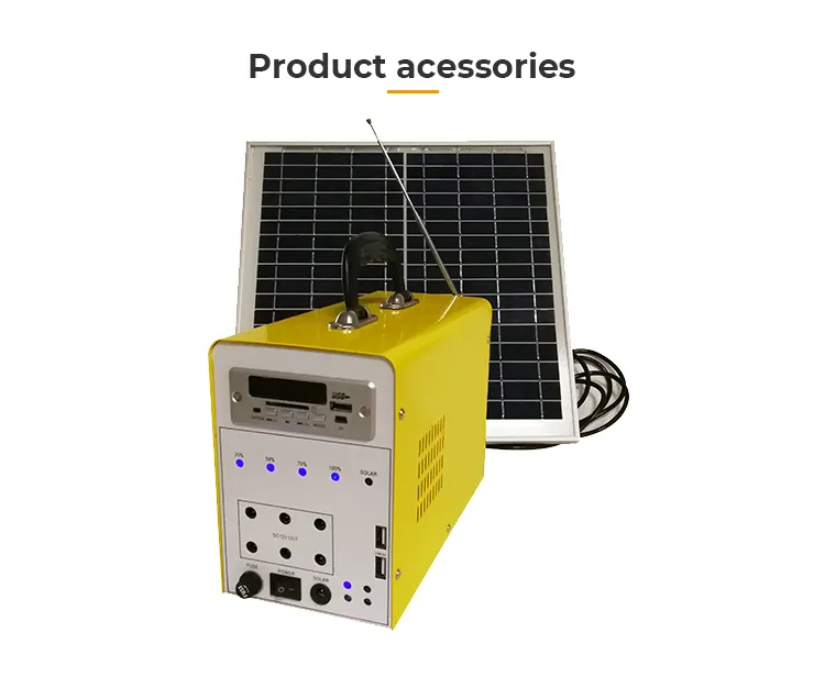 DC 30W Solar System for Lights Fan TV Solar Lighting System for Indoor Lighting System