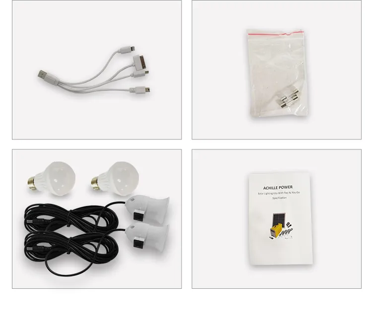DC 30W Solar System for Lights Fan TV Solar Lighting System for Indoor Lighting System