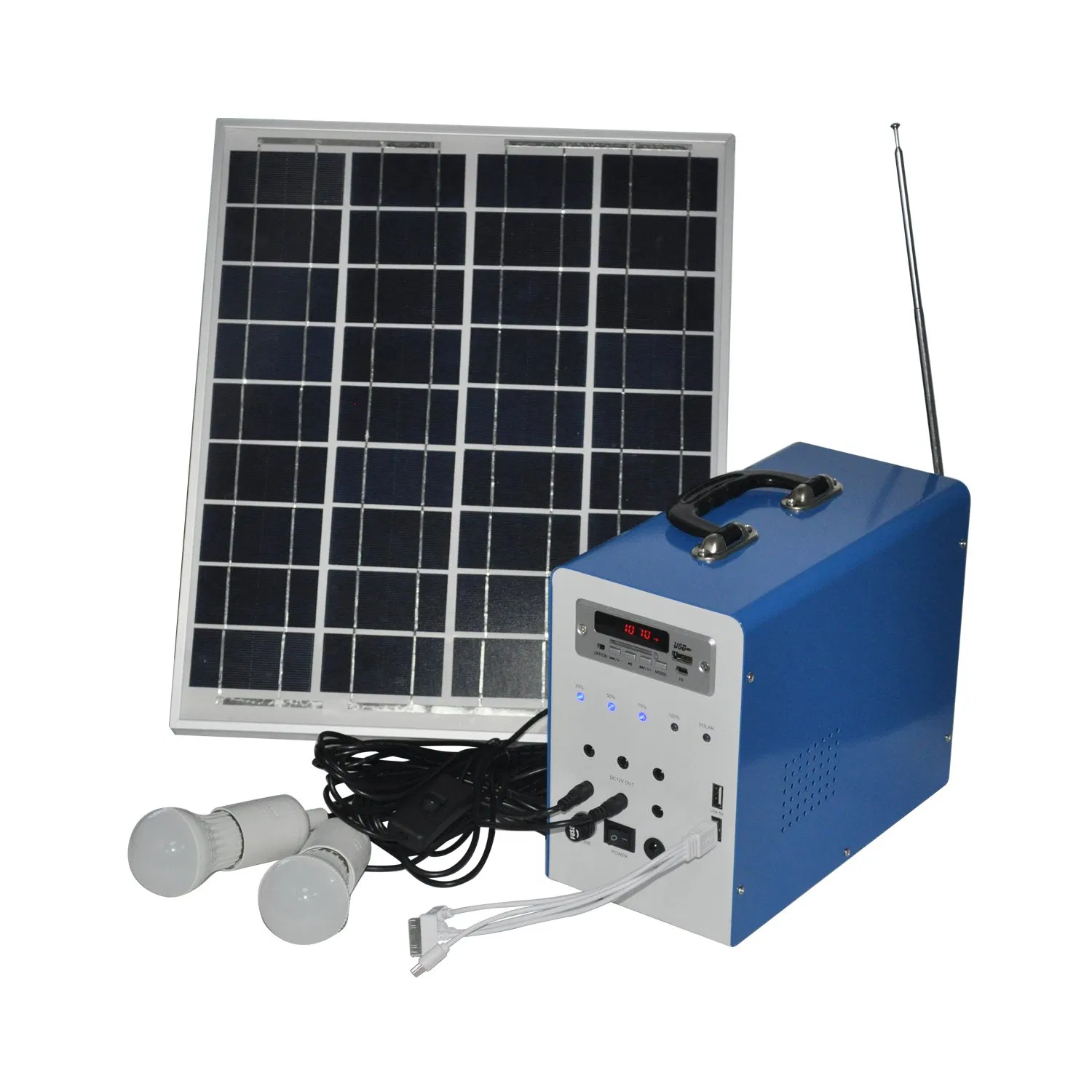 DC 30W Solar System for Lights Fan TV Solar Lighting System for Indoor Lighting System
