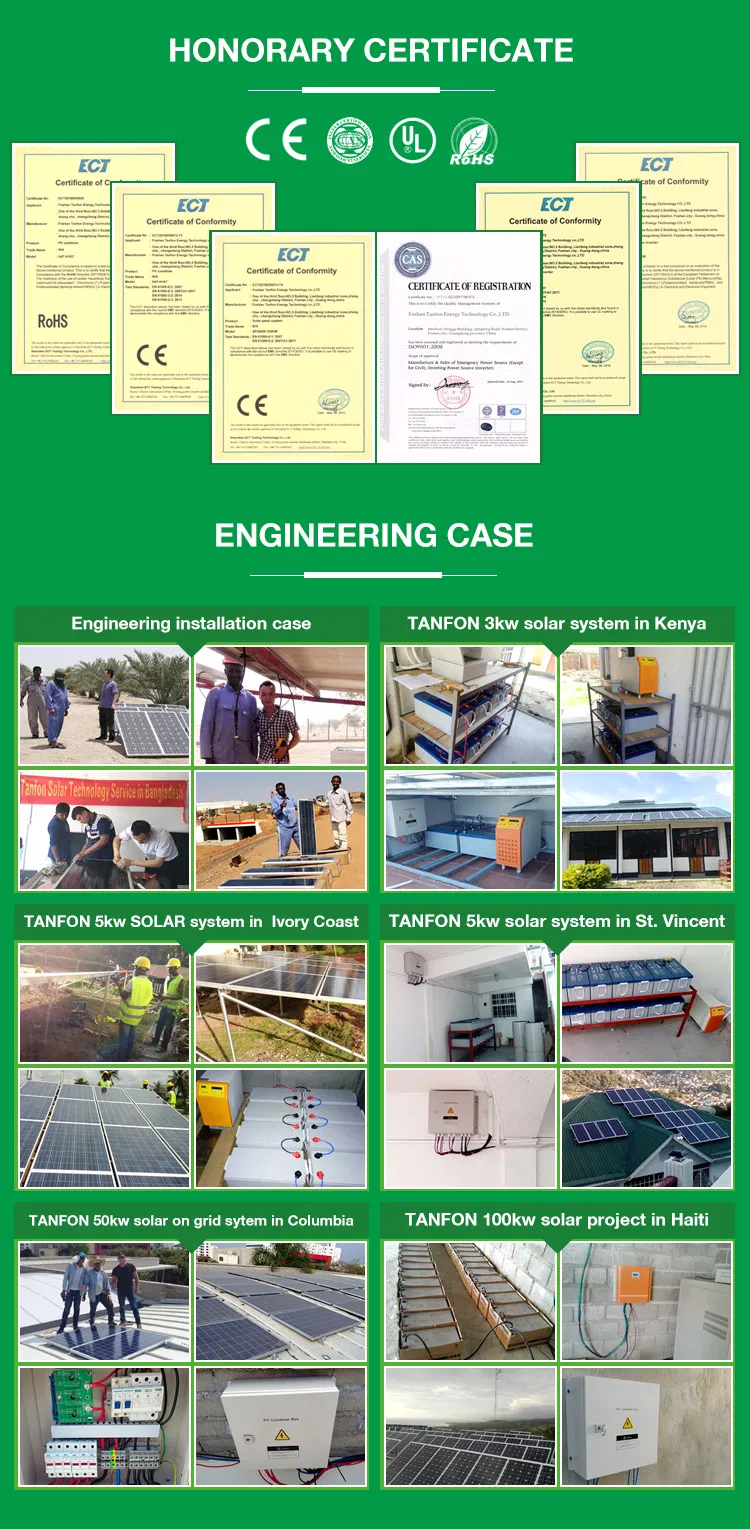 Directly Supply From Foshan Factory Ground Cost 3000W Solar Power System Home with Ce RoHS UL