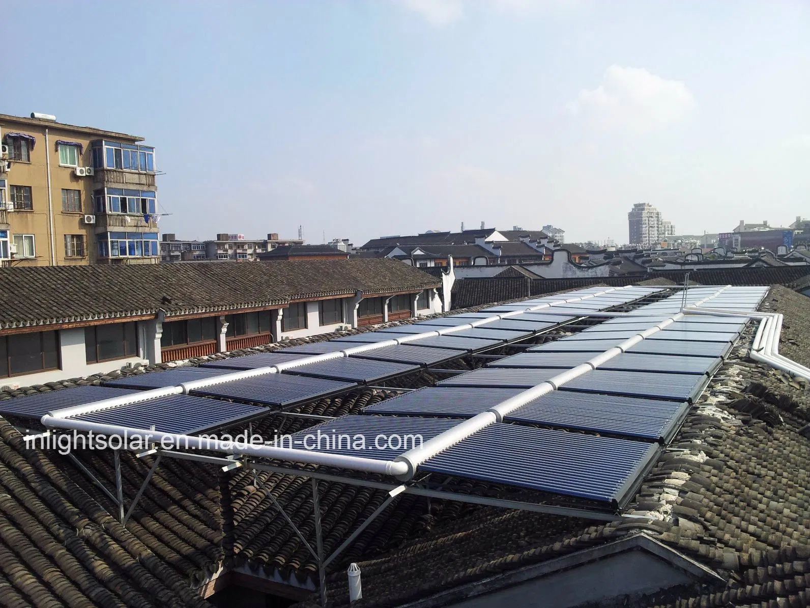 Evacuated Tube Non Pressure Manifold Solar Collector