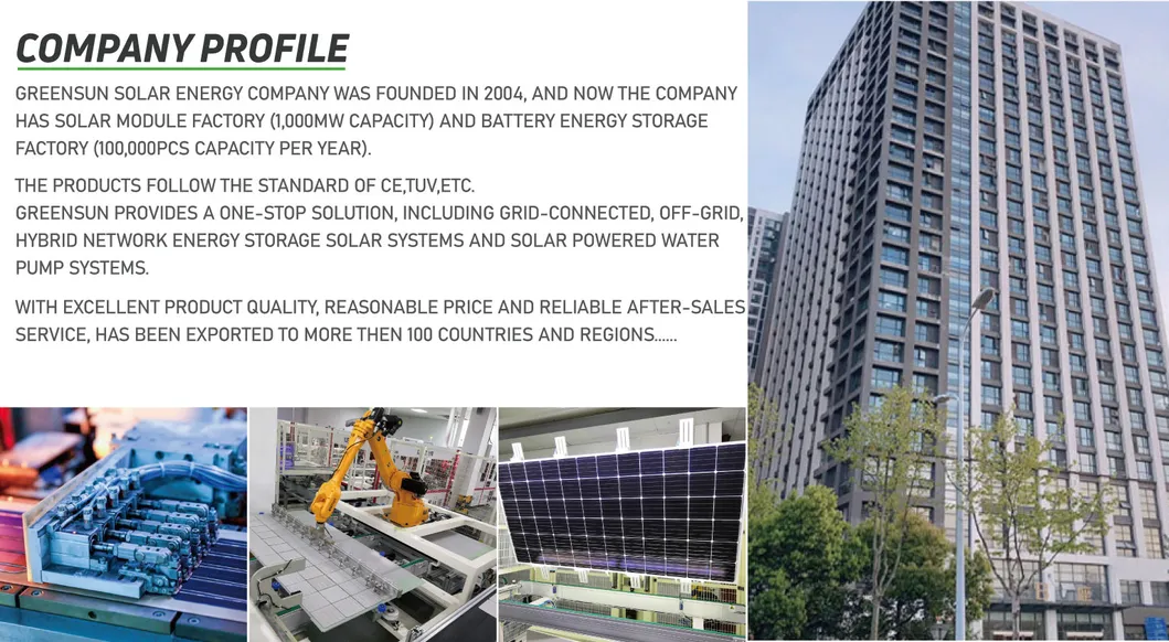 Fob Shanghai Guangzhou Greensun High Quality 60kw 60kVA 60000W on Grid Solar Energy Power System Cost