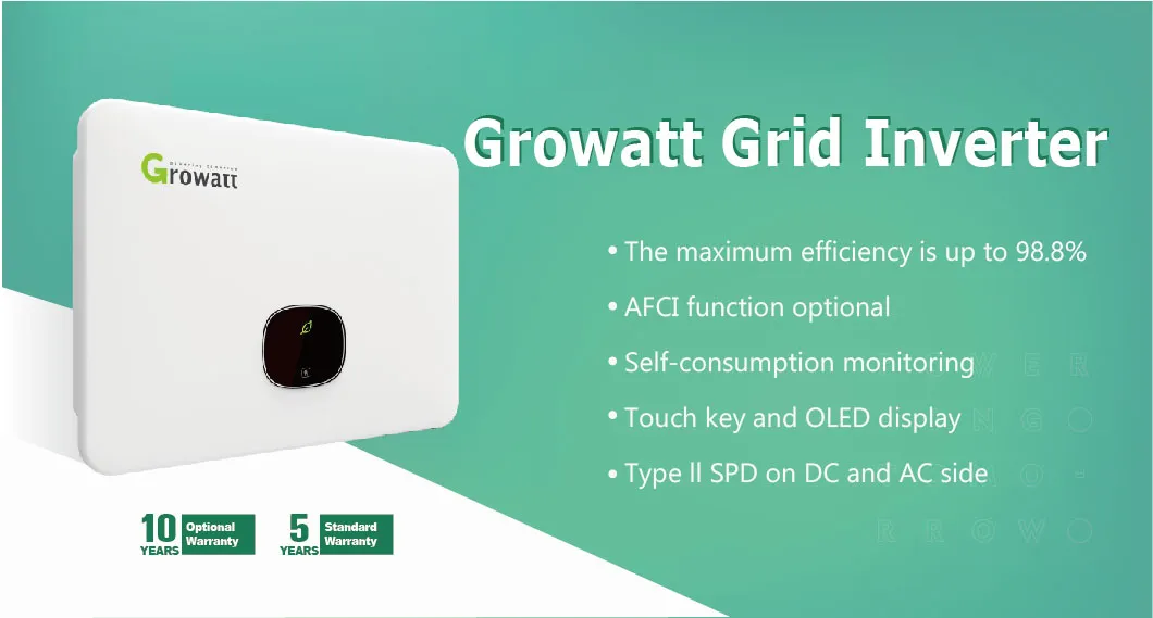 Greensun Solar Home Inverter Growatt Inverter 5kw 6kw 7kw 8kw 10kw 15kw on Grid
