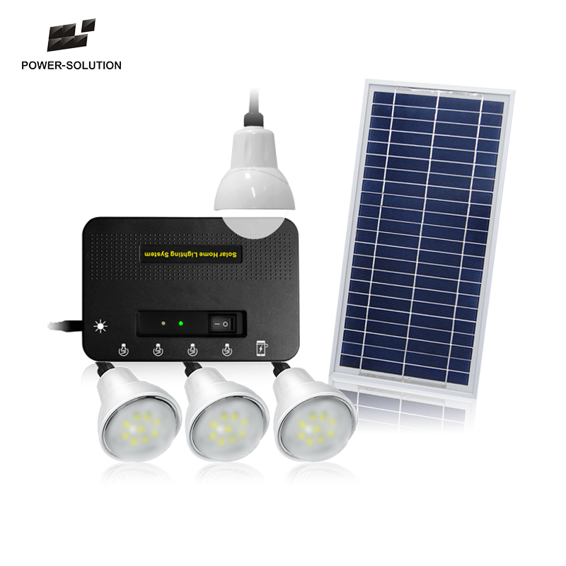 Home Solar Set with 4 Bulbs Kit Mobile Charging