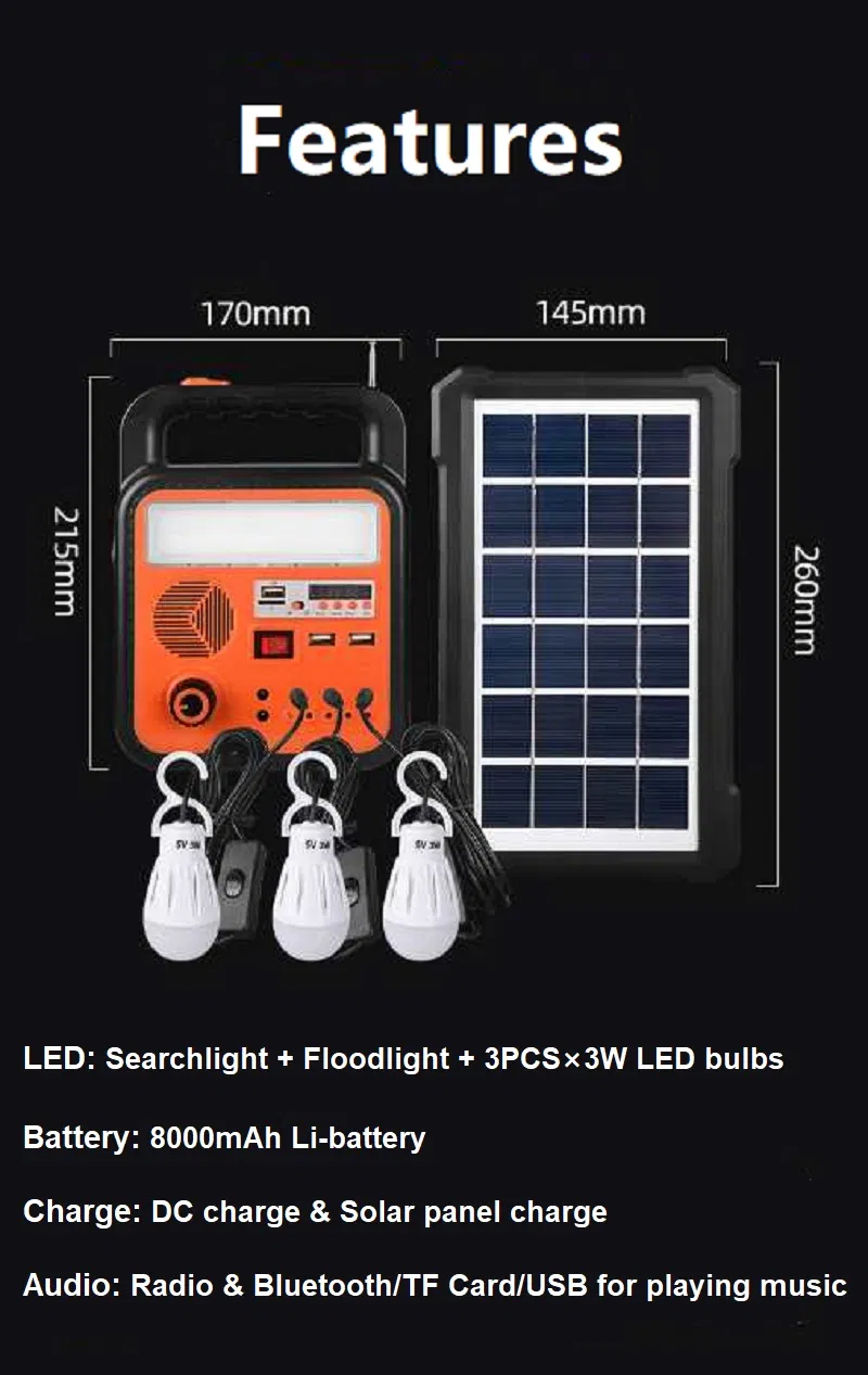 off Grid Solar Panel Powered Home Lighting System Hot in Africa Kenya Syria Botswana Cameroon Zimbabwe Sistema Solar Portable