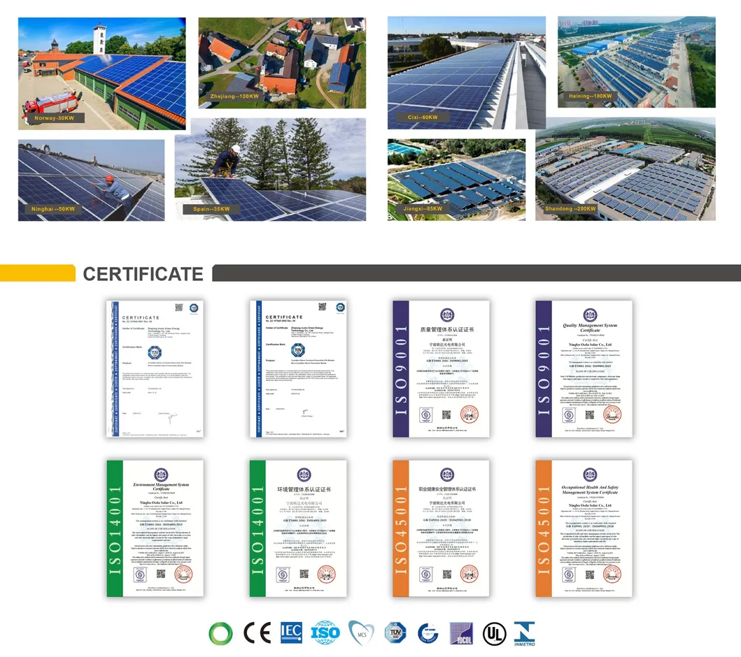 Osda Half Cut 144 Cell 540W 550W Mono Solar Panel Cell Module for Solar Power System