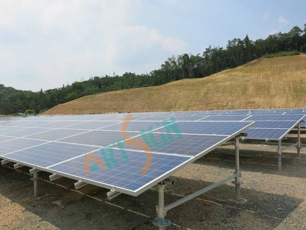 PV Solar Ground Mounting Bracket Hop Dipped Galvanized Pipe