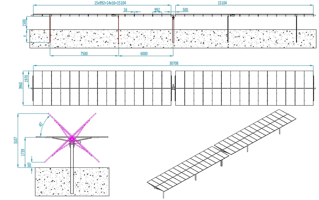 Single Axis Solar Tracking System 1 Axis Solar Tracker