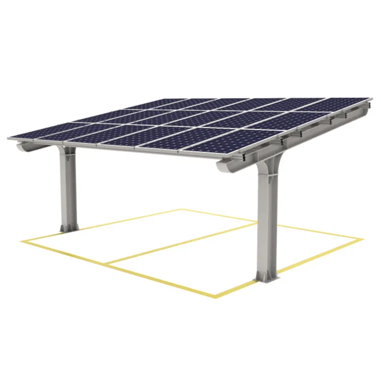 Solar Carport Aluminum Carbon Steel 15kw