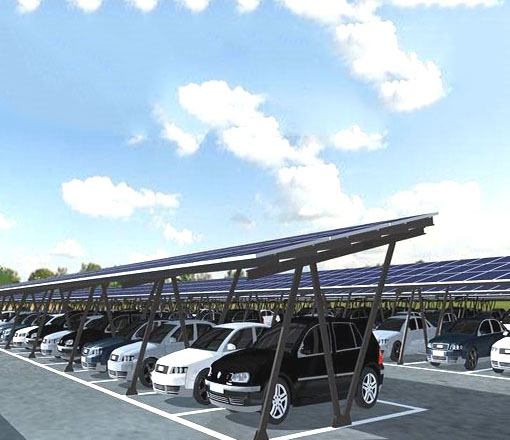 Solar Energy Ground Mounting System of Carport Car Parking Space
