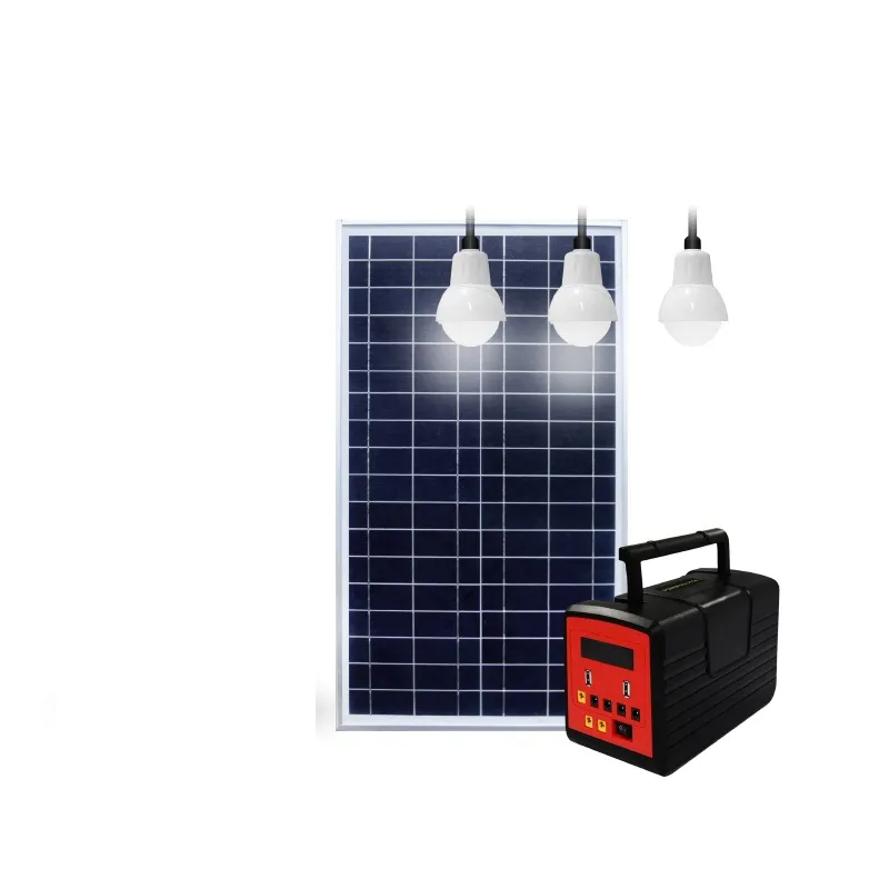 Solar Panel Home Lighting Radio System with Fan TV