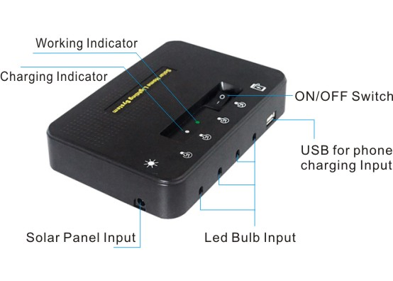 Solar Panel Power Home Lighting System Kit for off-Grid Areas