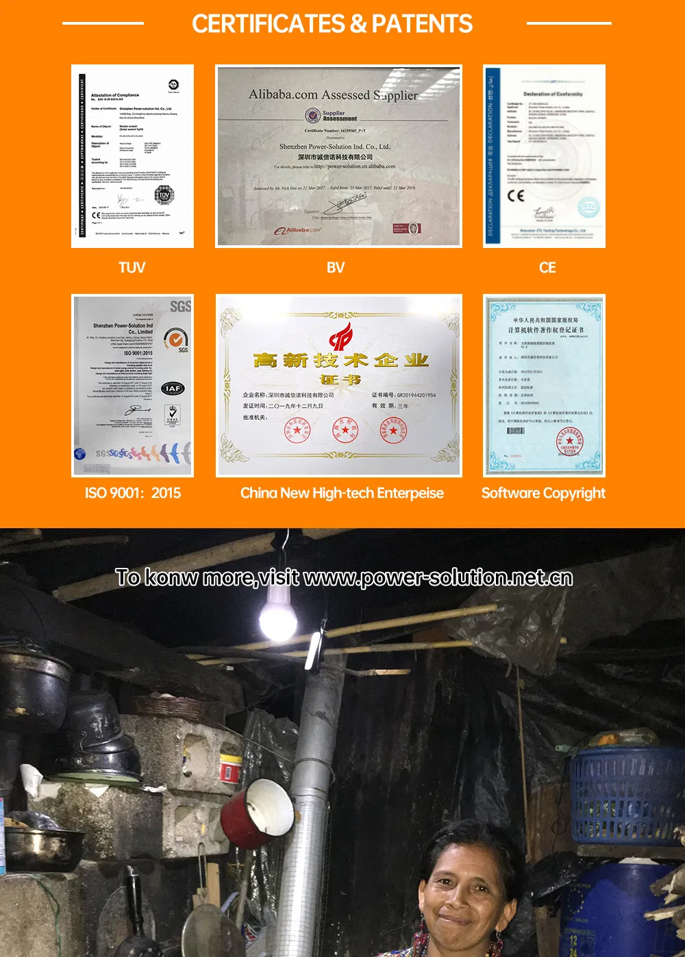 Solar Panel Power Home Lighting System Kit for off-Grid Areas