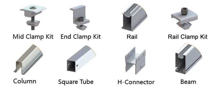 Solarfirst Galvanized Solar Steel Pile Ground Mounting System