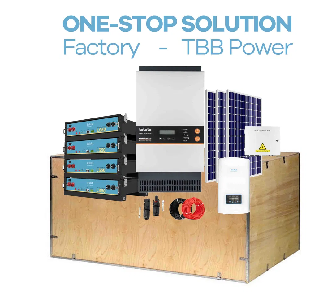 TBB Commercial Use 30kw 36kw 48kw 72kw off-Grid Hybrid Solar Energy System Solutions with Lithium Battery